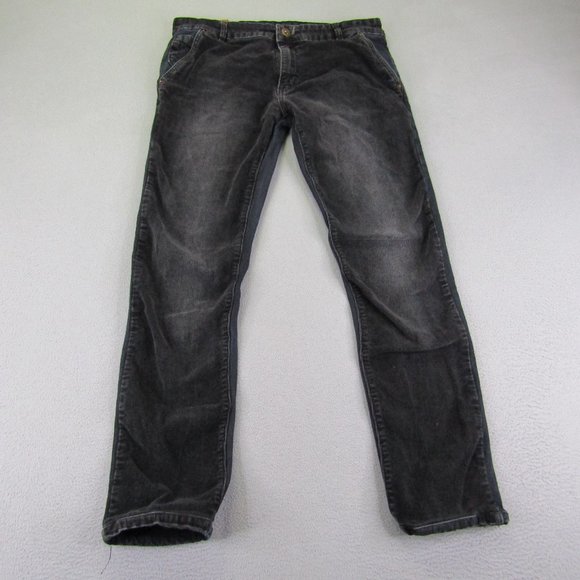 Dolce & Gabbana Pants Mens 34 Black Corduroy Chino Slim Fit Trousers Flex D&G - Picture 1 of 13